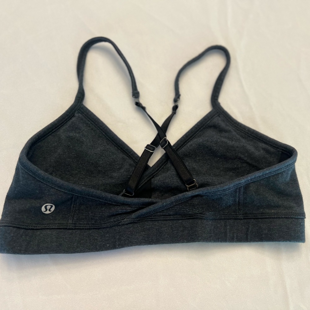 Lululemon Athletica Charcoal Gray Cross-Back Bra